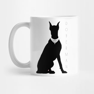 Doberman with a diamond necklace Mug